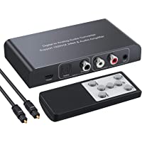 PROZOR DAC Converter 192 kHz Convertidor de Audio Digital a Analógico con Control Remoto Toslink Digital Coaxial a…